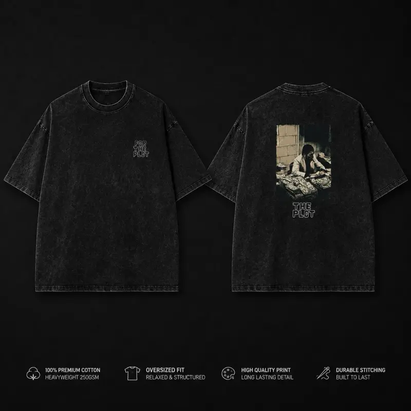 Scarface Oversized Charcoal Washed Street Tee