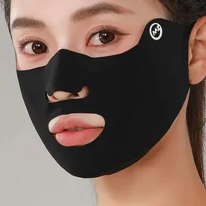 Outdoor sports sunscreen masks, ice silk for running golf, ear masks, open mouth, nose, breathable, UV protection Cooling Neck Gaiter shiesty real save pride Universal cold Chic