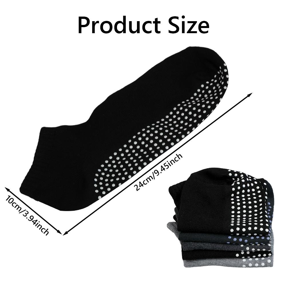 5 Pairs of Premium Unisex Anti-Slip socks, Sweat-Absorbent, Breathable, And Comfortable for Yoga, Pilates, Barre, Home Workout, And Sports, Allseason
