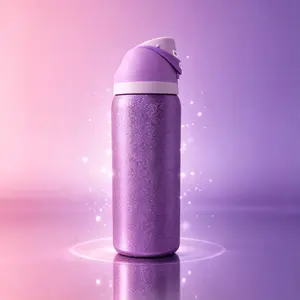 Owala FreeSip Insulated Stainless Steel Water Bottle with Straw, BPA-Free Sports Drinkware Flask, 32 Oz Leisure Purple, Ideal for Travel, Flasks outdoorfun