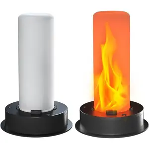 2 Pack Replacement Solar Light Tops with Flickering Flame, Waterproof Outdoor Solar Light Parts for Lantern (Top 3.35inch, Bottom 2.87inch), Hot Air Balloon Lanterns Replacement Kit