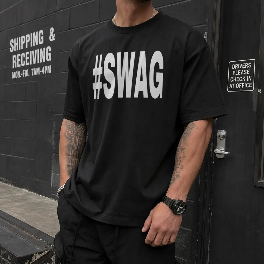Mens Graphic Cotton T Shirt Bold SWAG Print Short Sleeve Crew Neck Top Comfort Lightweight Apparel For City Outing Back To School Friend Gathering Night Out Activities Everyday Mens Wardrobe Staple breathable summer casual shirt