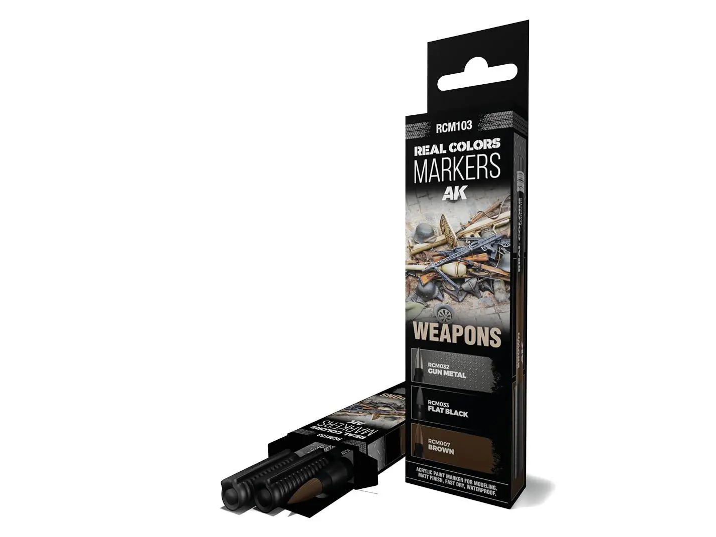 AK Interactive - Real Colors Marker Set - WEAPONS (3pcs) RCM103