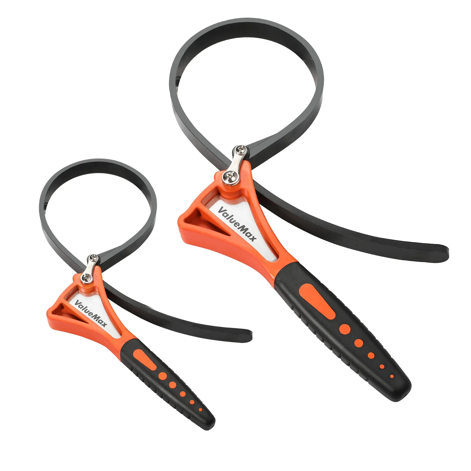 #fathersdaygift ValueMax 2-piece Strap Wrench Set, Adjustable Oil Filter Wrench with Max Diameter 4" (Small) & 6" (Large) for Shower Head Water Filter, Jar Opener Set
