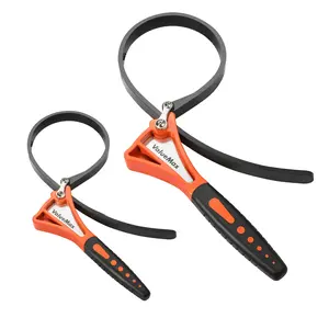 #fathersdaygift ValueMax 2-piece Strap Wrench Set, Adjustable Oil Filter Wrench with Max Diameter 4" (Small) & 6" (Large) for Shower Head Water Filter, Jar Opener Set