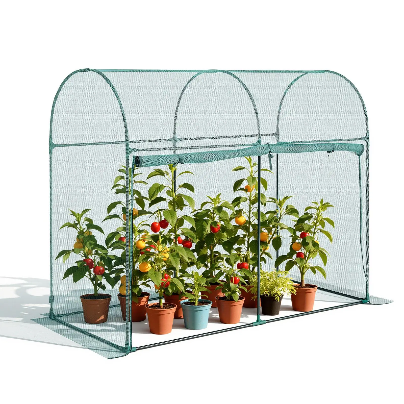 【SummerFinds】VEVOR Crop Cage, 5.9 x 2.98 x 4.9 ft Plant Protection Tent with Zippered Door, Wind-Resistant Tall Crop Cage, Easy to Install, Outdoor Raised Bed Cover with Frame, Plant Netting for Garden Patio Lawn