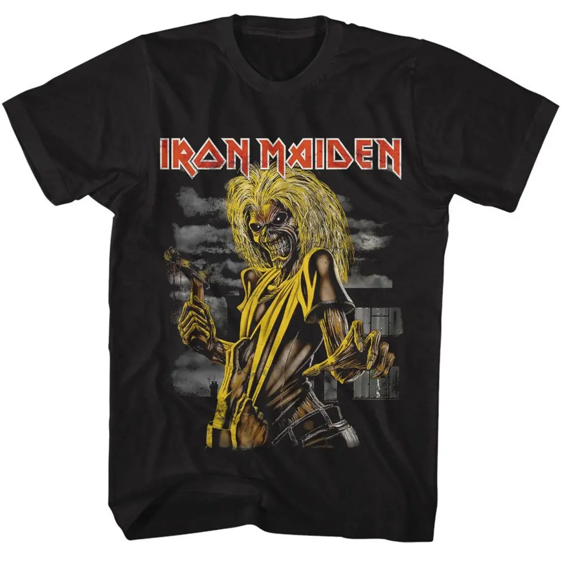 Iron Maiden Killers 50th Anniversary Eddie Schwarzes T-Shirt Classic Album Art Graphic Tee for Heavy Metal Fans Unisex Casual Streetwear Oversized Fit Perfect for Run For Your Lives Tour 2026 Gigs Halloween Christmas Birthday Gift for Him Her Dad Brother