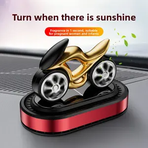 Car-Mounted Solar-Powered Rotating Air Freshener - Premium Dashboard Fragrance Decor for Cars, Motorcycles