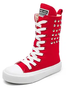 OPOEE Boys and Girls High Top Children's Canvas Shoes Fashion Street Dance White Campus Shoes Outdoor Leisure sneakers Shoes