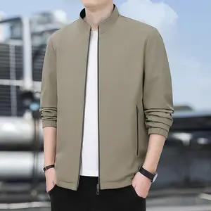 Men's Jacket 2025 Spring New Men's Casual Windproof Stand Collar Loose Fit Jacket for Men