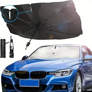 Umbrella Windshield Sun Shade for Car Blocks UV Rays Foldable Sun Visor for Automotive Interior Protection Front Car Window Shades Car Accessories
