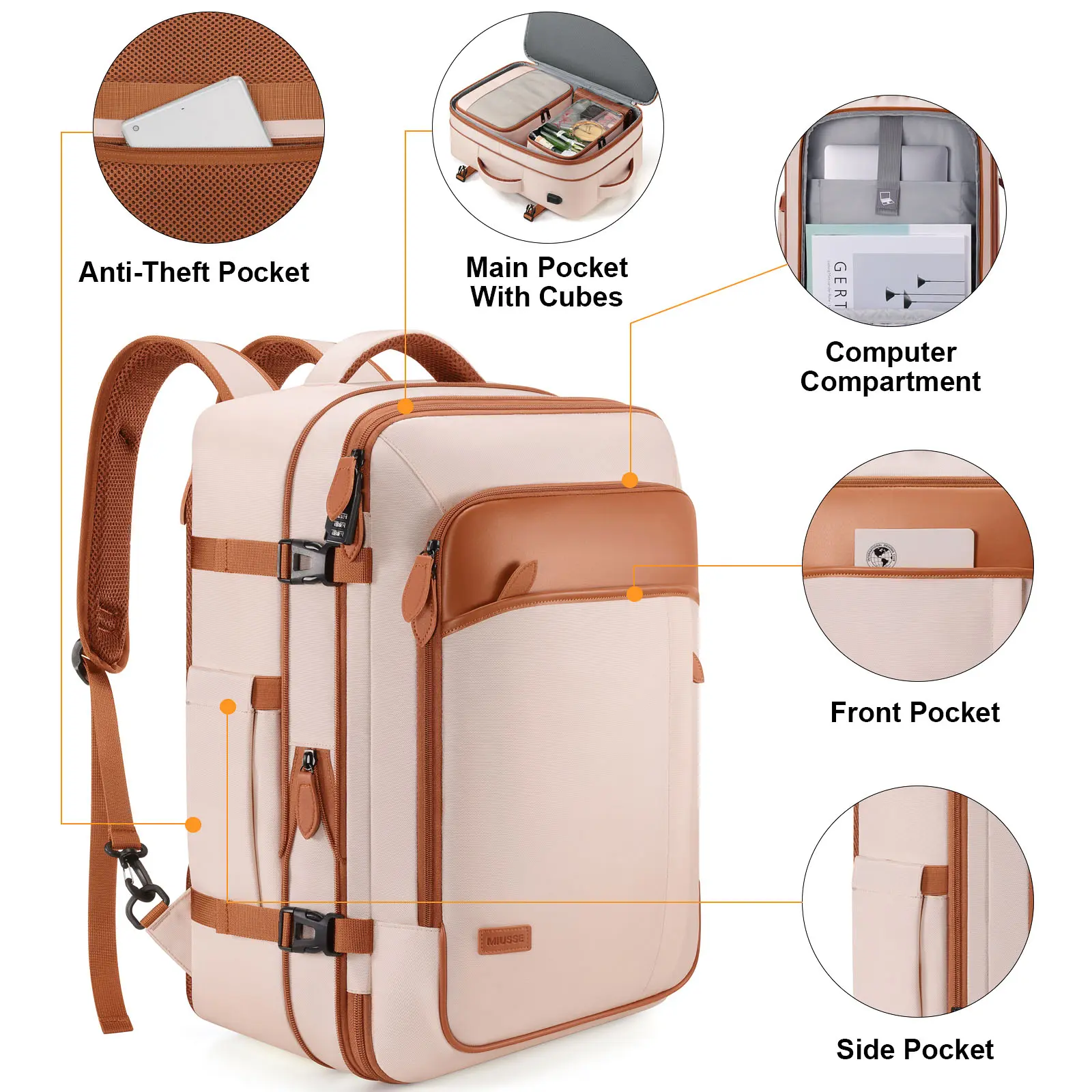 airbag travel backpack Airbag Vacuum Compression Backpack for Men - Blue
