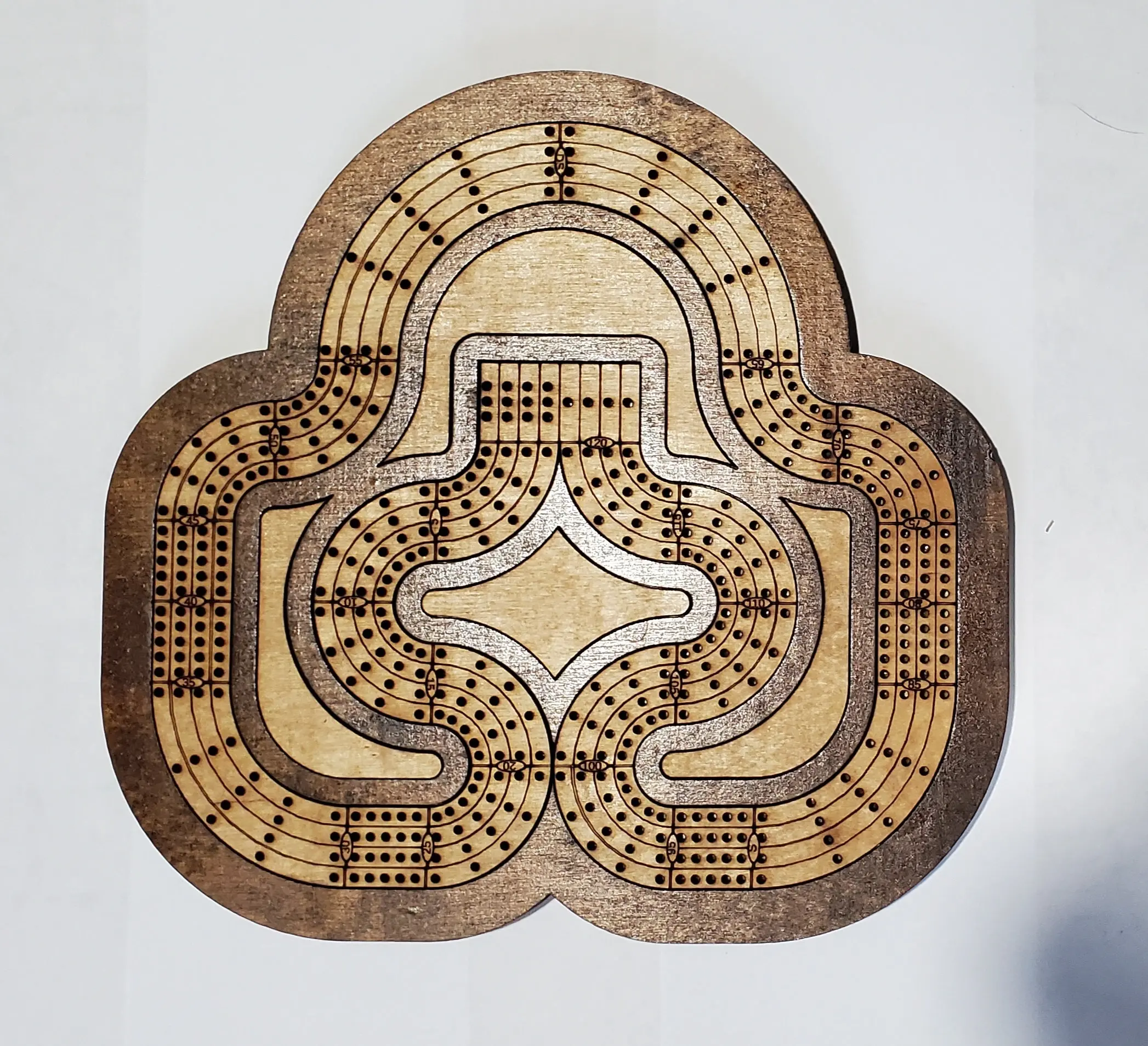 Travel Sized 4 Lane Cribbage Board - Circle-e