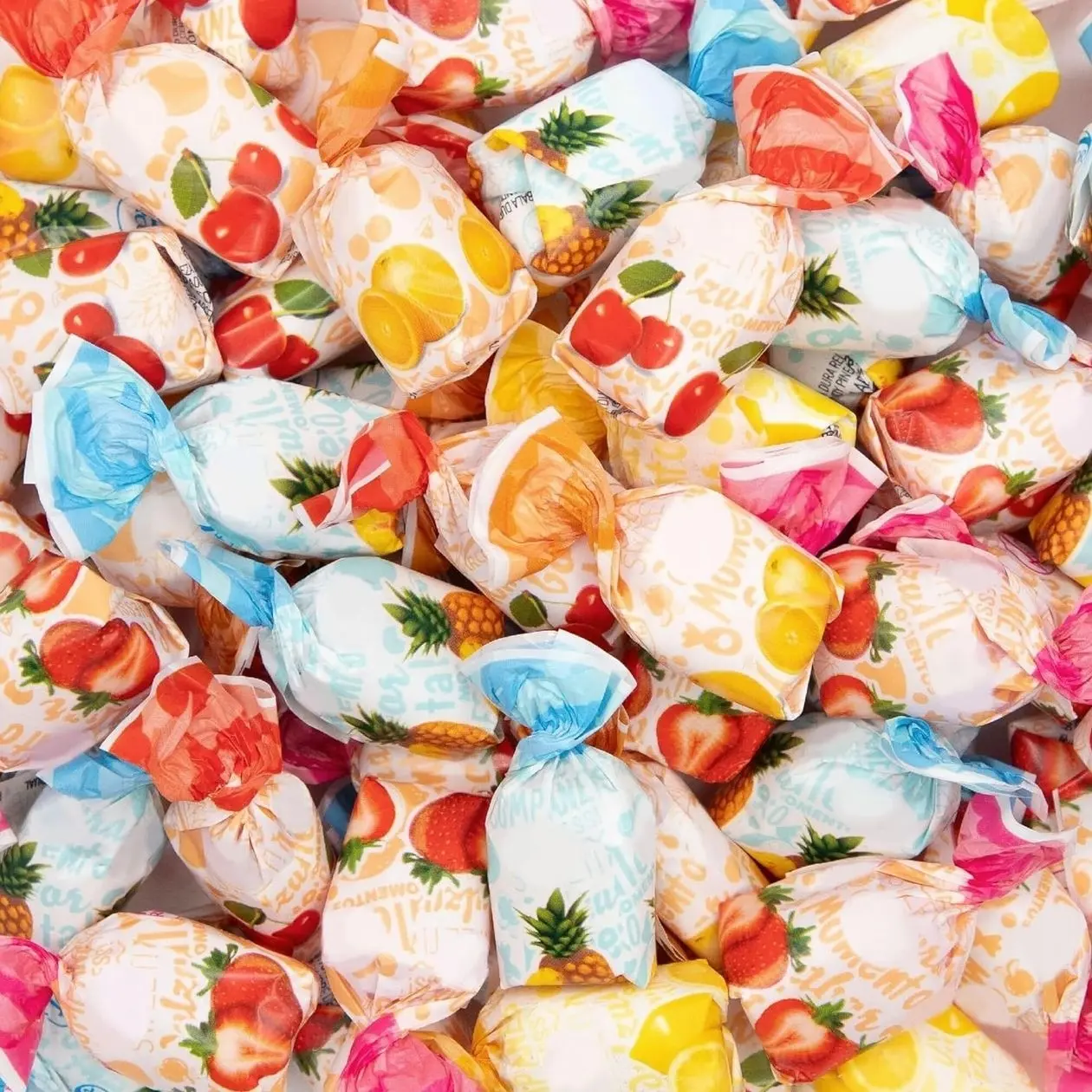 Arcor Fruit Filled Hard Candy | 2 Pound Bulk Bag | Assorted Fruit Flavors | Individually Wrapped Bon Bons Candy for Office and Parties | Orange, Cherry, Lemon, Strawberry, Pineapple