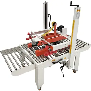 Yokoma 110V Full Automatic Double-Flap Case Sealer Top and Bottom Driving Type Tape Sealing Machine 27.5''*27.5''