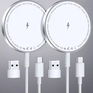 Magnetic Wireless Charging Pad for MagSafe: Strong Magnet, Ultra-Thin, Compatible with iPhone 12-17 & AirPods, Ideal for Desk & Bedside