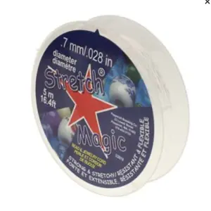 Stretch Magic Bead & Jewelry Cord - Strong & Stretchy, Easy to Knot - Clear Color - 0.7mm diameter - 5-meter  Elastic String for making beaded jewelry