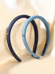 New Denim Fabric Mini Bow Hairband, Daily Commute Casual Date Versatile Simple Women's Hair Accessory, 1pc Fashion Headwear