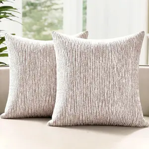 Pack of 2 Chenille Decorative Throw Pillow Covers,Pillow Pack for Toilet,Sleep Crown Pillow,Soft Cozy Faux Linen Textured Lumbar Pillow Cases,Farmhouse Home Decor for Couch Living Room,pixeldrink and lumas body pillow