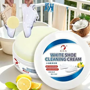 Multifunctional No-Rinse Shoe Cleaning Paste with Sponge - Gentle & Safe for All Types of Shoes - Effective Stain Removal Cream - 1-Pack
