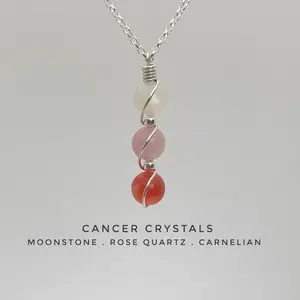 Natural Crystal Silver Winding 12 Constellation Necklace