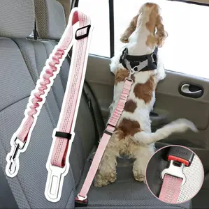 Adjustable Pet Seat Belt Leash, Durable Car Safety Leash for Small Dogs, Scalable Dog Traction Rope for Car Seat, Safety Harness, Pet Supplies for Daily Use