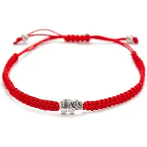 Handmade String Bracelet for Women Men Simple Red Black Braided Adjustable Charm Bracelets Minimalist