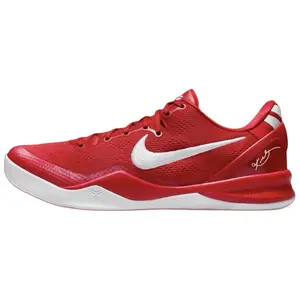 Nike Kobe 8 Protro University Red Low-Top Basketball Shoes for Men Women Mesh Round-Toe Lacing Durable Outsole Comfortable All-Day Wear