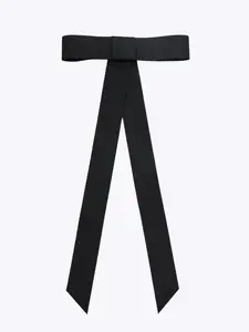 Arc and Bow, The Mila Bow in Black, Grosgrain Ribbon, Medium Train