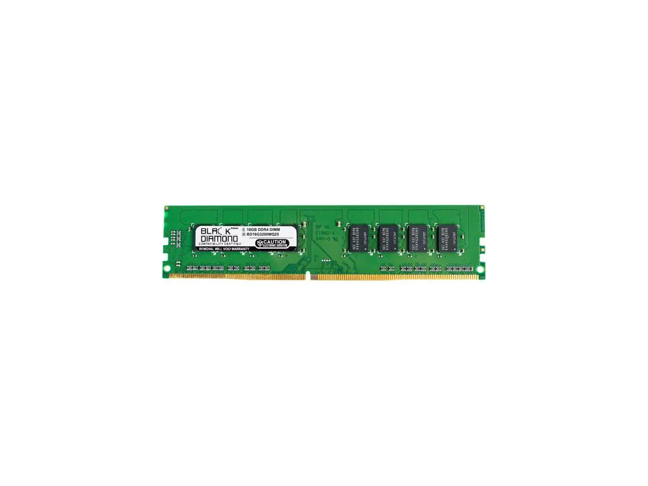 Black Diamond Memory 16GB 288-Pin PC RAM DDR4 3200 (PC4 25600) Desktop Memory Model BD16G3200MQ25