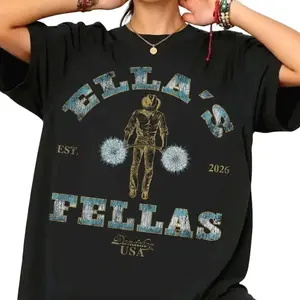 Ella's Fellas Shirt, Retro Western Cowboy T-Shirt, Comfort Colors Oversized Tee, Vintage Southern Style