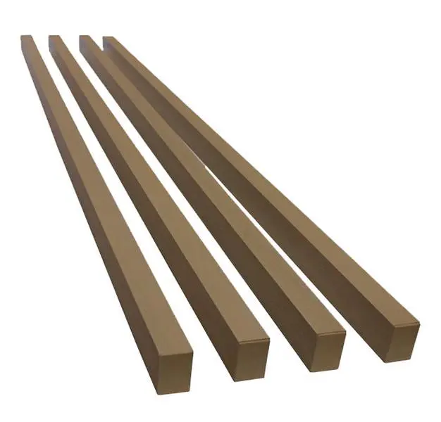 Teak Exterior Slat Accent Wall Panels, Wood Effect Textured Privacy Fence Kit, Waterproof UV Resistant Outdoor Wall Cladding, Decorative Slat Wall Paneling for Modern Home
