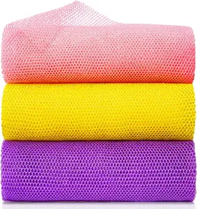African Net Sponge Scrubbing Long Net Rag - Pack of 3 Lightweight Bath