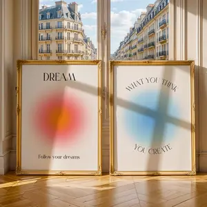 Aura Motivational Quotes Wall Decor, 2 Counts/set Canvas Wall Art without Frame, Inspiring Office Decor for Women, Spiritual Decor, Wall Decor, Poster, Modern Home Decor