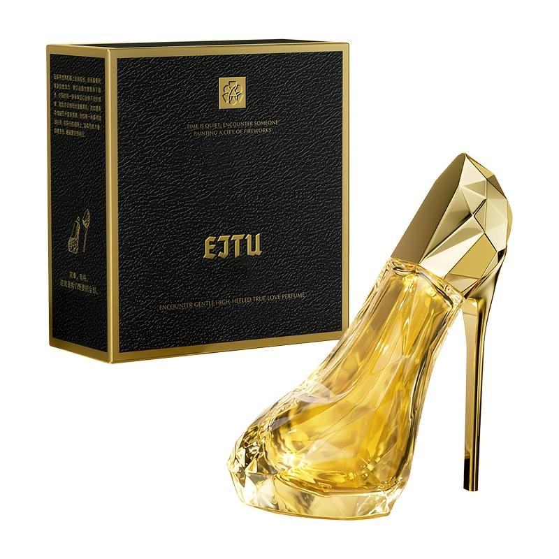 KX Perfumery Glow Twilight Eau de Parfum - Luxurious Gold Bottle with High Heel Design & Fashion de Shopping Handbag