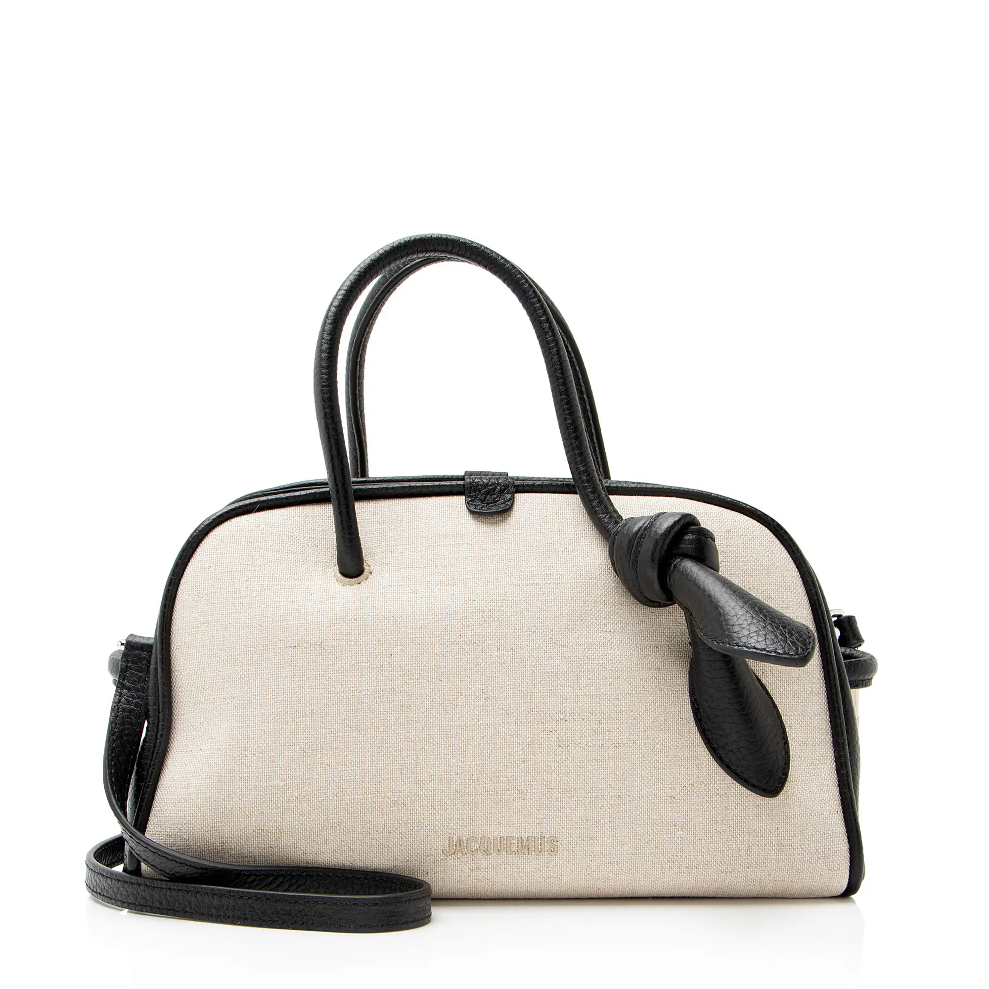 Pre-owned jacquemus Canvas Crossbody Bags Linen Le Turismo Small Bowling Bag