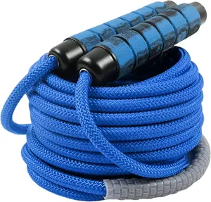 23 FT Long Jump Rope for  Adults,Double Dutch Jump Rope,Adjustable Skipping Ropes with High-strength Nylon Braided Rope Core,360Rotation Not Entangled,Long  for 4-6 Jumpers.Blue