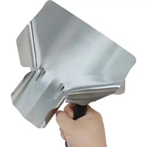Stainless Steel French Fry Popcorn Scoop, Multipurpose Utility Scooper for Quick Filling Bags & Boxes, Perfect for Fries, Snacks, Desserts, Stable and Easy to Clean (Right Handle)