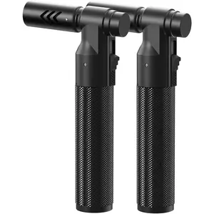 2 Pack Butane Torch Lighter Soldering Torch Refillable Adjustable Kitchen Blow Torch for DIY Grill BBQ Baking Desserts Melting Camping(without Fuel) Bakeware