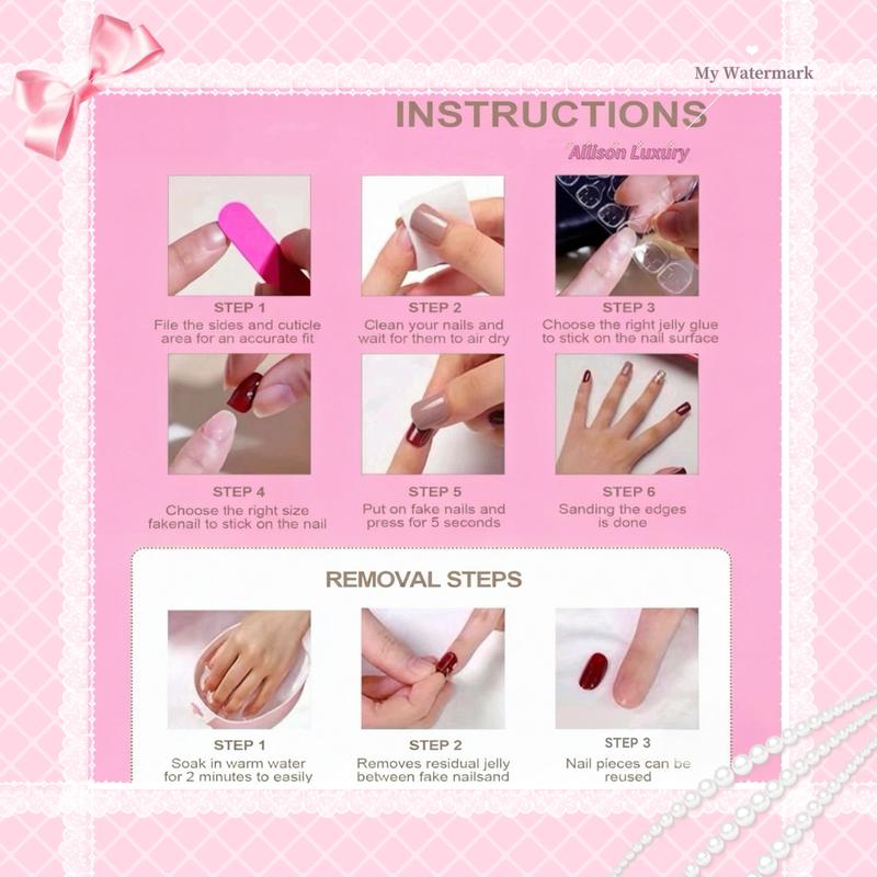 【2026】Kids' Short-Length Press-on Nails – Non-Toxic & Odor-Free | New Luxurious Whitening Finish