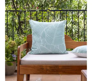 Ox Bay Blue/White Down Alternative Polyester Pillow, 22" x 22"