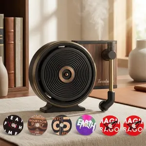 Vintage Record Player Car Air Vent Clip-On Aroma Diffuser, Creative Air Freshener Decor for Automotive Interior, Fragrance System & AC Vent Decoration, Retro Style Car Perfume Dispenser