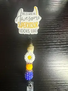 Supervisor Badge Reel/Pop Socket