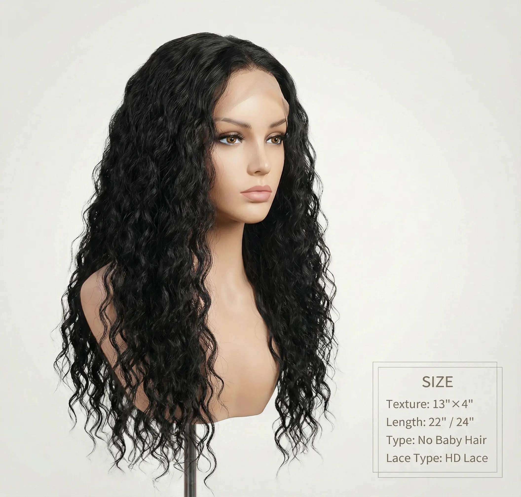 NoirSaorsa synthetic fiber front, 13×4 wavy texture, glueless wig. 5-in-1 set