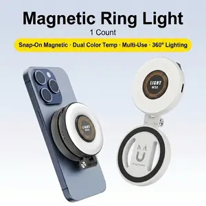 1 Count Magnetic Adjustable LED Fill Light , Extendable Portable Light, for live streaming and mobile photography