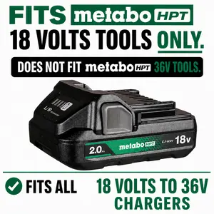 METABO HPT 18V 2.0Ah Lithium Ion Battery w/ Fuel Gauge BSL1820M