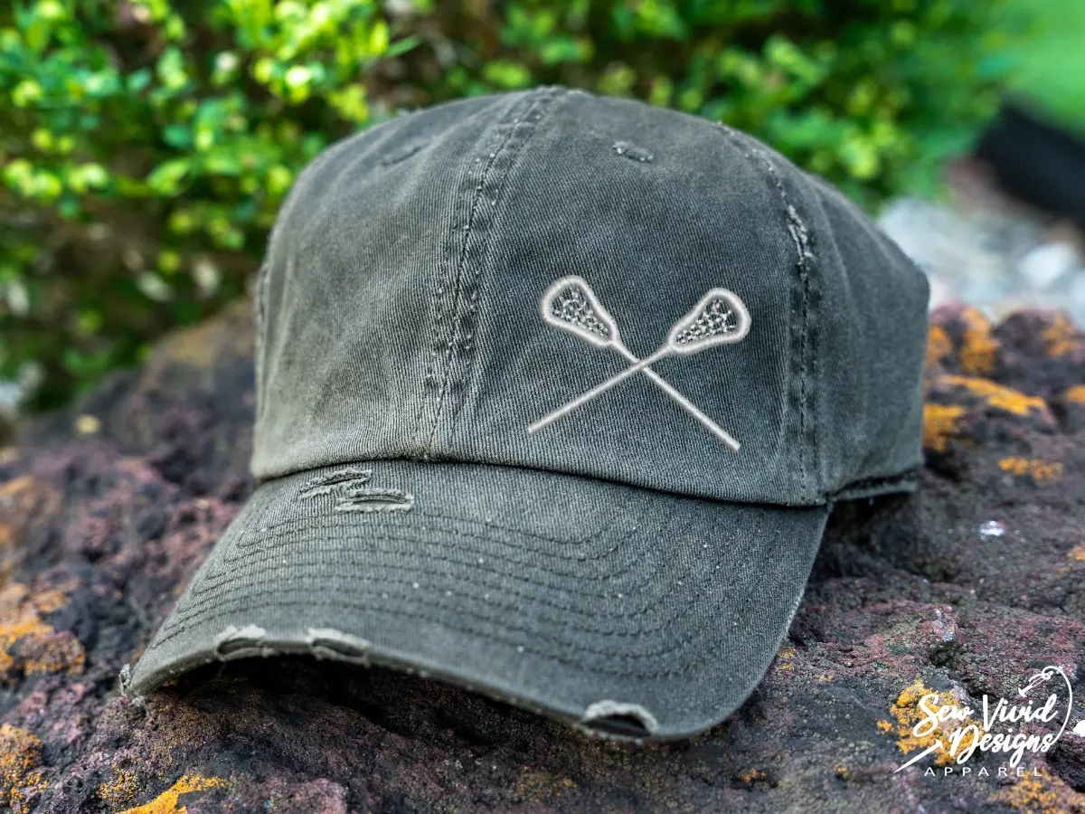 Lacrosse Hat | Distressed Baseball Ponytail hat | Lax Cap | Lacrosse Mom | Lacrosse Gifts | Lacrosse Stick