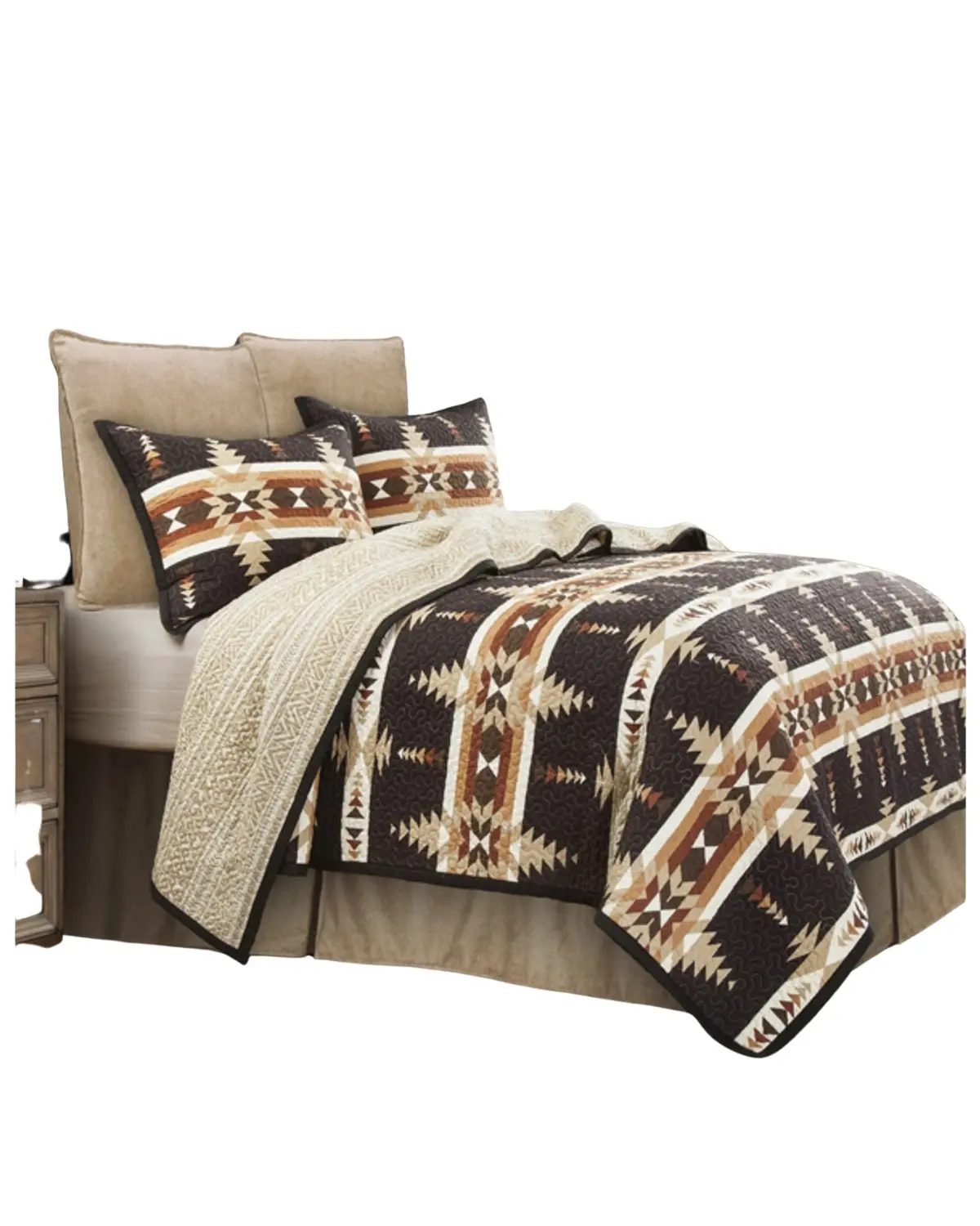 Hiend Accents Unisex Yosemite Reversible 3-Piece Full/Queen Quilt Set - Ql1839-Fq-Oc