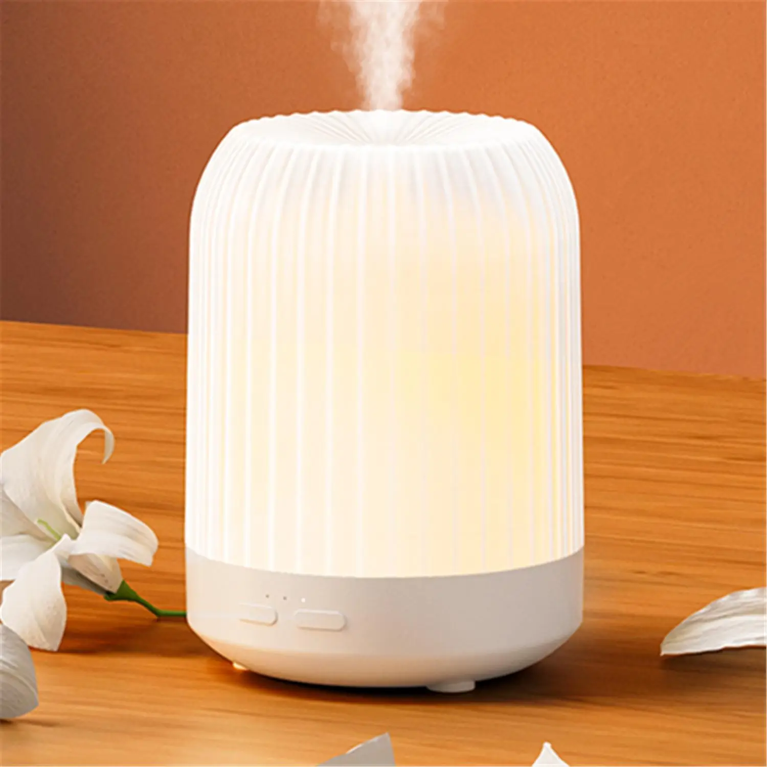 BUBPUP 250ML Essential Oil Diffuser, USB Powered 3-Timer Humidifier, Natural Home Fragrance Aroma Diffuser with 7 LED Color Changing Light