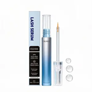 OUHOE Renewing Lash Serum, Peptide-Powered Lash Growth for Longer Fuller Lashes, Triple Nourishment Glycerin Vitamin E Turmeric, Non-Sticky Daily Root Care for Sparse Weak Lashes